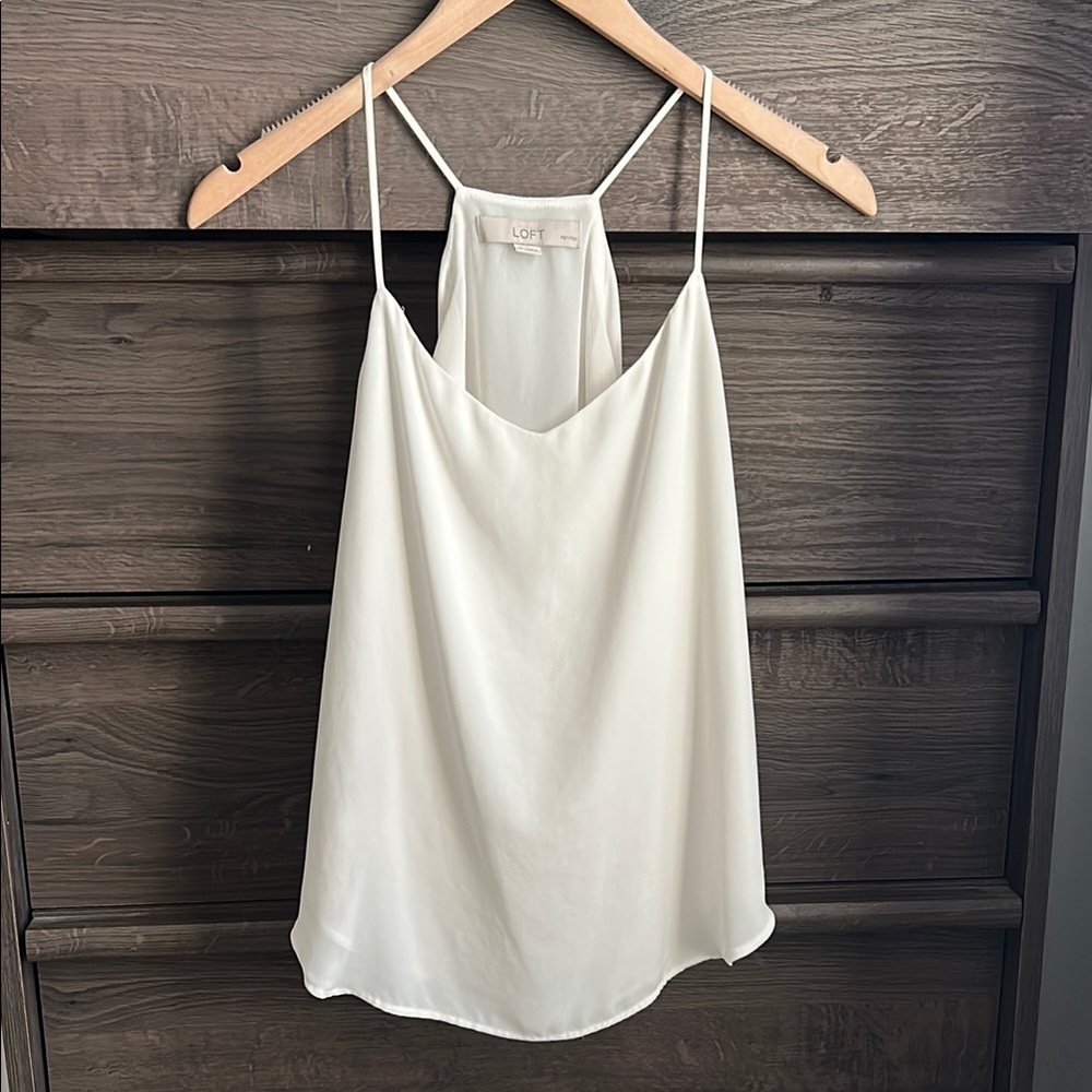 LOFT Cream Backless Camisole Top